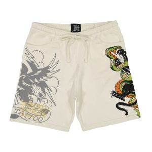 Panther Skull Fleece Short